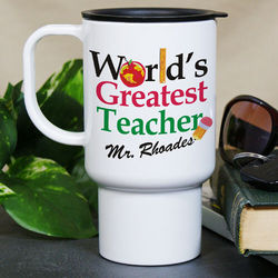 Personalized World's Greatest Teacher Travel Mug