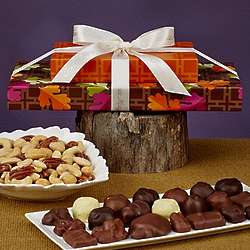 Fall Hostess Chocolates and Nuts Gift Tower