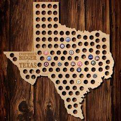 Everything is Bigger in Texas Extra Large Beer Cap Map