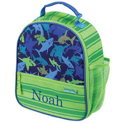 Personalized Shark Lunchbox in Green and Blue