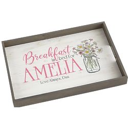 Personalized Breakfast in Bed Wood Serving Tray