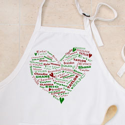 Her Heart of Love Personalized Christmas Apron