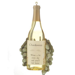 Personalized Chardonnay Wine Bottle Christmas Ornament