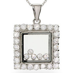 Sterling Silver Happy Diamonds CZ Necklace