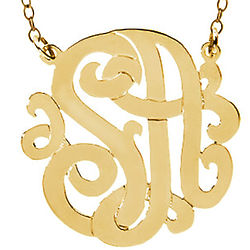 Gold Vermeil Two Initial Monogram Necklace
