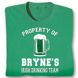 Property of the Personalized Irish Drinking Team T-Shirt