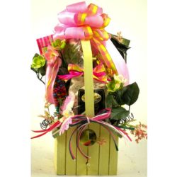 Sweets and Tweets Birdhouse Planter Gift Basket