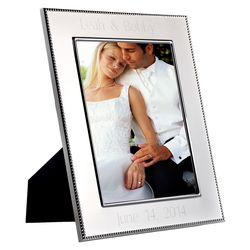 Personalized 8x10 Reed & Barton Beaded Picture Frame
