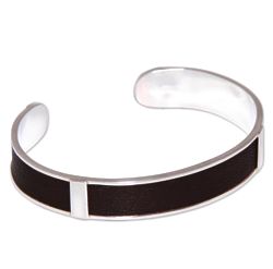 Leather Minimalist Cuff Bracelet