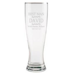 Personalized Best Man Beer Glass