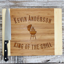 King of the Grill Personalized Cutting Board