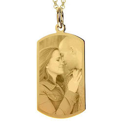 Stainless Steel Dog Tag Photo Pendant