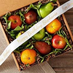 Organic 9-Piece Fruit Box with Personalized Ribbon