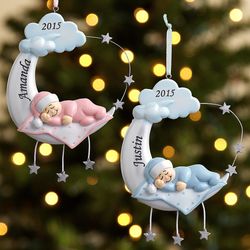 Personalized Sweet Dreams Baby Ornament