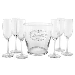 Personalized 7 Piece Champagne Gift Set