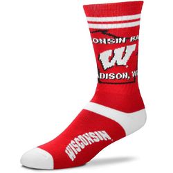 Wisconsin Badgers State Outline Socks