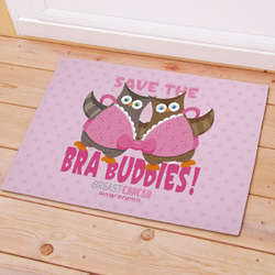 Save the Bra Buddies Breast Cancer Awareness Doormat