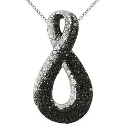 Diamond Knot Pendant in Sterling Silver