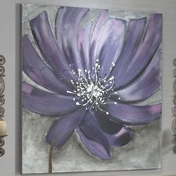 Midnight Blossom Oversized Purple Flower Art