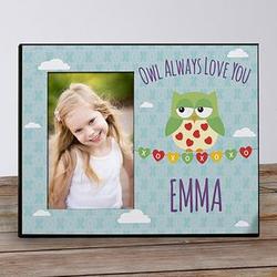 Personalized Owl Always Love You Photo Frame