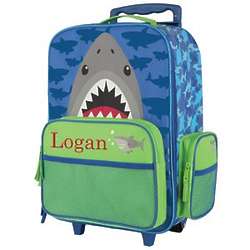 Kid's Personalized Shark Rolling Luggage