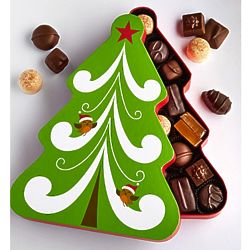 Fannie May Chocolate Assortment in Christmas Tree Box