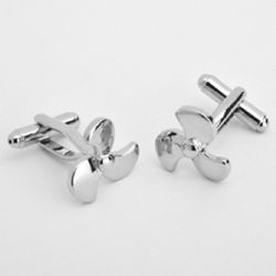 Dashing Propeller Cufflinks with Personalized Case