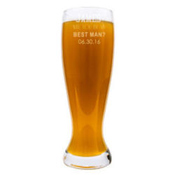 Personalized Will You Be My Best Man? Extra Large Pilsner Glas