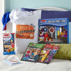 Personalized Boy's Sleepover Gift Set