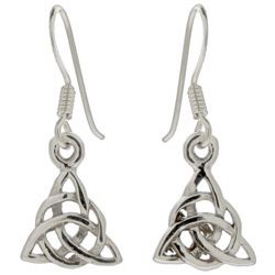 Sterling Silver Celtic Trinity Earrings