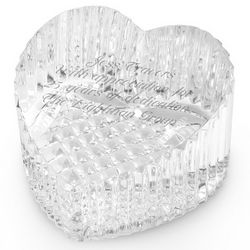 Personalized Crystal Heart Paperweight
