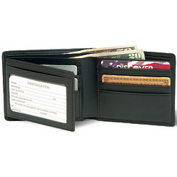 Identity Theft Preventing Leather Wallet