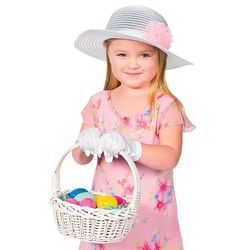 Girl's Tea Party Hat and Gloves Set