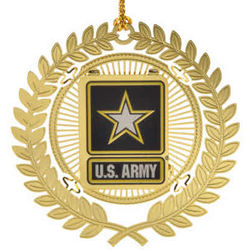 24 Karat Gold-Plated United States Army Emblem Ornament