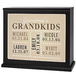 Personalized Our Grandkids Accent Light with Black Frame