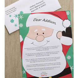 Personalized Letter From Santa with Envelope