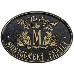 Personalized Bless This Home Plaque