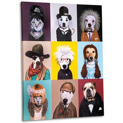 Pets Rock as Celebrities Collage Canvas GiclÃ©e Print