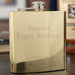 Windsor Gold-Tone Stainless Steel Hip Flask