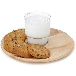 Milk and Cookies Dunk and Drink Plate and Glass