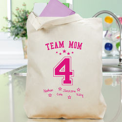 Personalized Team Mom Tote