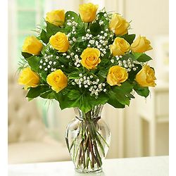 Elegance Long Stem Yellow Roses