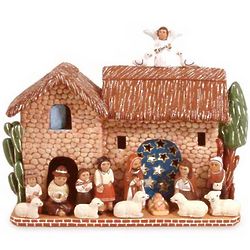 Ceramic Peruvian Nativity Scene