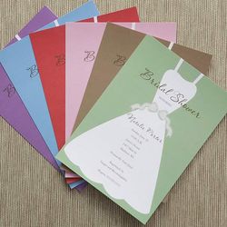 Bridal Dress Personalized Party Invitations