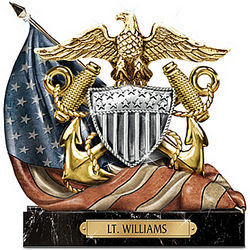 The Symbol of Honor Personalized Navy Tribute Sculpture