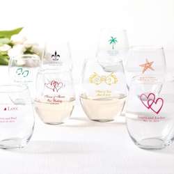 Personalized Wine Glass Favors