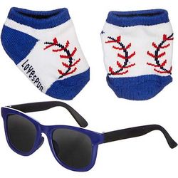 Baby Boy's Baseball Socks and Sunglasses Set