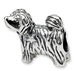 Reflections Puppy Charm Bead in Sterling Silver