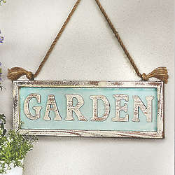Distressed Garden Hanging Sign