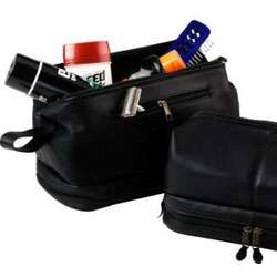Toiletry Bag with Zippered Bottom Compartment